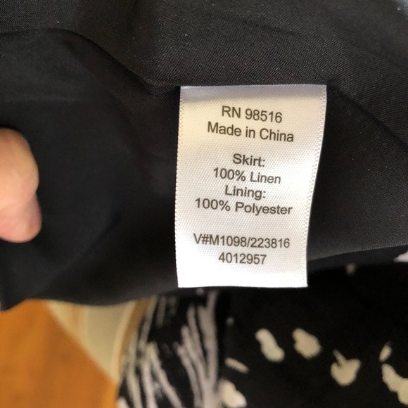 ✨LAST CHANCE✨ Coldwater Creek Black White Patterned Skirt - Picture 6 of 7